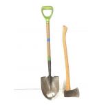Wood Handle Axe & D-Handle Shovel set
