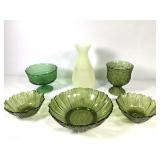 Vintage Green Glass Collection
