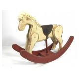 Vtg Miniature Wood Rocking Horse