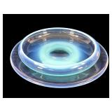 Fostoria Seascape Blue Opalescent Bowl & Platter