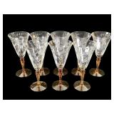 Tiffin-Franciscan Amber Stemmed Goblet Set