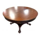 Margolis Large Dining Table w Leaves Carved Feet