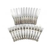 850g Sterling Dinner Forks & Knives King Pattern