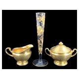 Hutschenreuther Bavarian Gilded Sugar & Creamer +