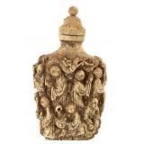 Ivory Carved Monk Relief Snuff Bottle