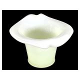 Vaseline Glass Jack-in-the-Pulpit Vase
