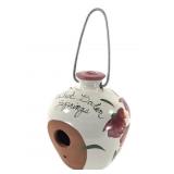 West Baden Springs Signed Ceramic Bird House c2005
