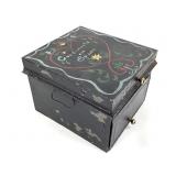 Vtg Hand-Painted Condiment & Spice Storage Box