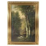 W Quigly 1880 Oil on Linen Landscape