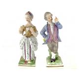 Nyphumberg Porcelain Miniature Figural Pair