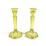 Fenton Uranium Florentine Green Iridescent Glass