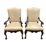 Louis XV Style Armchairs Pair 20th C