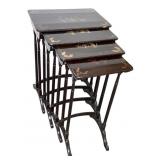 Chinoiserie Black Lacquer Nesting Tables