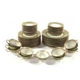 Rosenthal Ivory Green Gilded Dinnerware Set