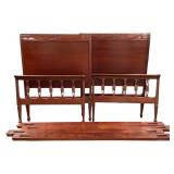 Margolis Mahogany Classical Revival Twin Beds