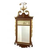 Margolis Mahogany & Gilt Mirror w Urn & Flowers