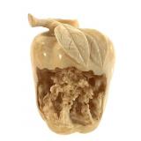 Chinese Ivory Carved Apple 20th Century