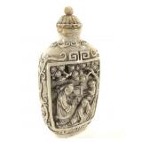 Two Scenes Carved Ivory Snuff Bottle
