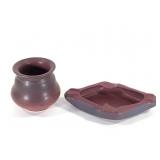 Van Briggle Pottery Ashtray & Matching Cup