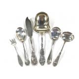 6 Sterling Serving Pcs 235g Mixed w Monograms