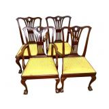 4 Nathan Margolis Chippendale Dining Chairs