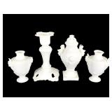 Nymphenburg Satyr Urns Candlestick Pot Pourri 4Pcs