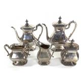 Reed & Barton Hanover 5 Pc Sterling Tea Set