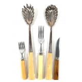5 Pcs Serving Utensils w Bakelite + Handles