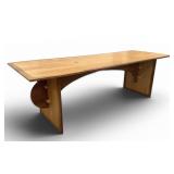 Walnut & Spalted Maple Trestle Dining Table