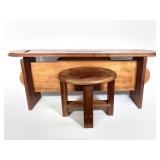 Birch & Cherry Mortised Table & Sm Table Wm Itter