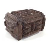Tramp Art Treasure / Dresser Footed Box