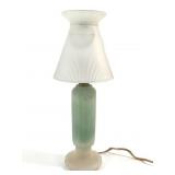 Art Deco Frosted Glass Boudoir Lamp