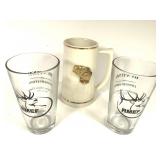 RMEF Hunting Bloomington Glasses & Fish Beer Stein