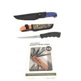 2 Filet Knives & Eddie Bauer Pocket Knife NIP +1