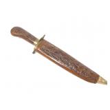 Dagger w/ Hand Carved Wood Sheath