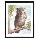 Harold Rigsby Great Horned Owl Ltd Ed Signed Repro