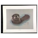 Harold Rigsby River Otter Signed Repro 16 x 20