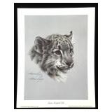 Harold Rigsby Snow Leopard Cub Signed Repr 14 x 11