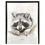 Harold Rigsby Raccoon Ltd Ed Signed Reprod 16 x 12
