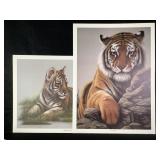 2 Harold Rigsby Bengal Tiger & Cub Ltd Ed Signed
