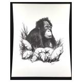 Wm Schloss Chimp Lmt Ed signed Repro Print