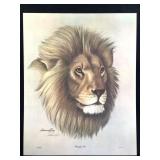 Harold Rigsby African Lion Signed Lg Reproduction