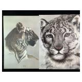 2 Harold Rigsby Snow Leopard & Tiger Ltd Ed Signed