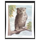 Harold Rigsby Great Horned Owl Ltd Ed Signed Repro