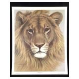 Harold Rigsby African Lion II Signed Lg Repro