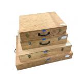 1of4 Plywood Storage Box 26"W x 22"D x 5 1/2H