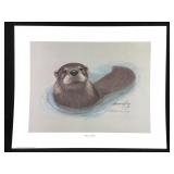 Harold Rigsby River Otter Signed Repro 16 x 20