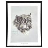 Harold Rigsby Snow Leopard Cub Signed Repr 14 x 11