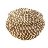 Pine Needle Coil Basket w/ Fitted Lid