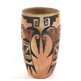 Hopi Polychrome Kachina Motif Pottery Vase